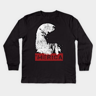 Merica - Bald Eagle Kids Long Sleeve T-Shirt